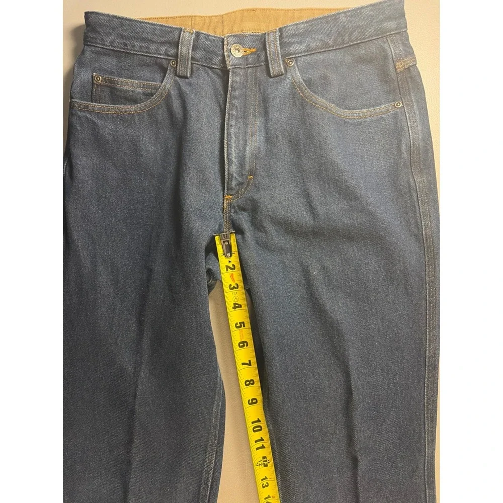Duluth Trading Co Relaxed Fit Jeans Mens 32x34 Dark Wash Blue 100% Cotton Denim